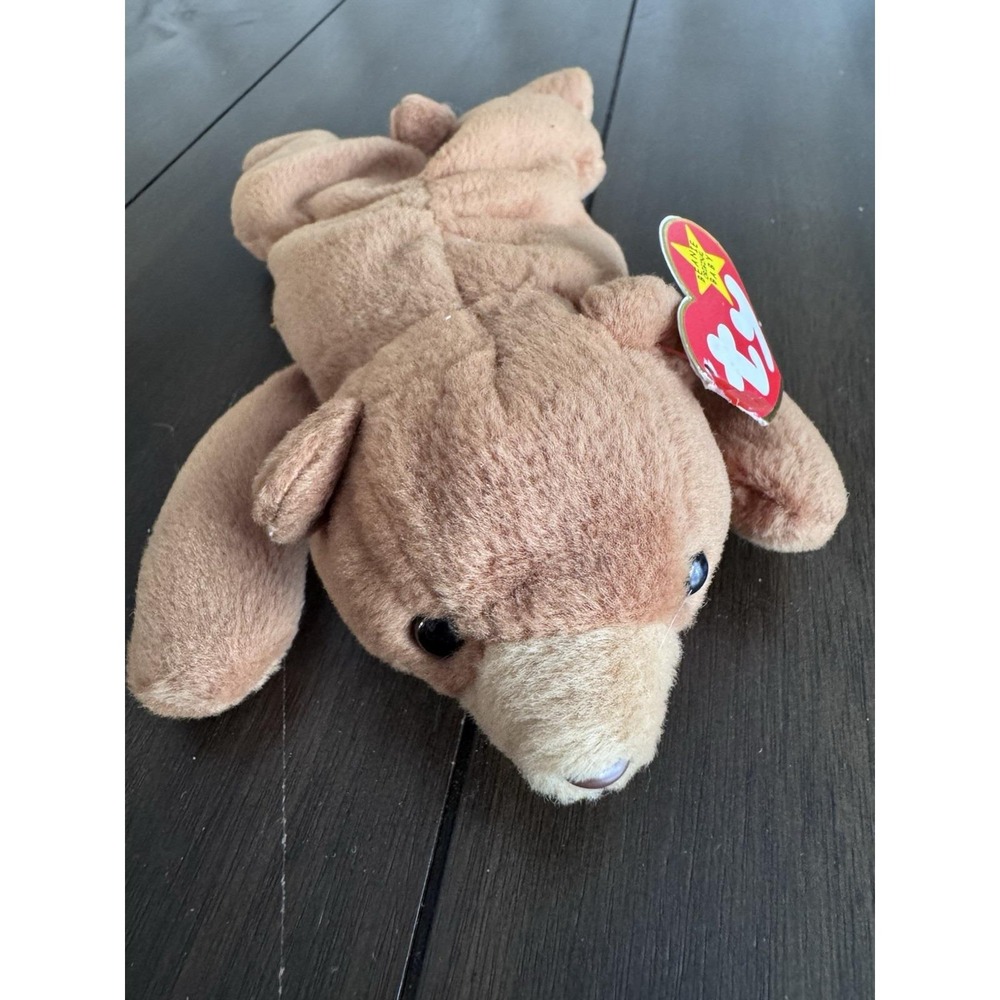 -A TY BEANIE BABY BABIES WITH TAG ANIMAL BROWN BEAR CUBBIE 1993